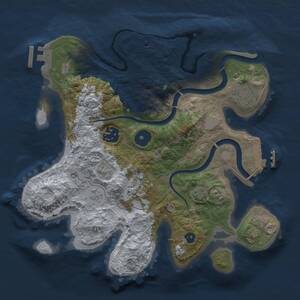 Thumbnail Rust Map: Procedural Map, Size: 2800, Seed: 594451600, 10 Monuments