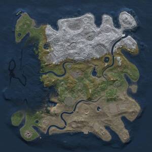 Thumbnail Rust Map: Procedural Map, Size: 4000, Seed: 1792634038, 16 Monuments