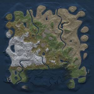 Thumbnail Rust Map: Procedural Map, Size: 4500, Seed: 170841325, 15 Monuments