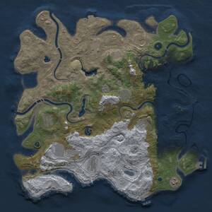 Thumbnail Rust Map: Procedural Map, Size: 4250, Seed: 446207988, 16 Monuments