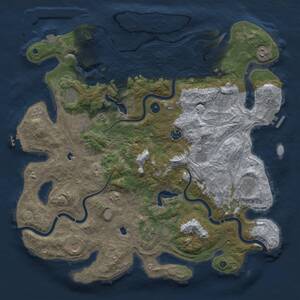 Thumbnail Rust Map: Procedural Map, Size: 4500, Seed: 1647676838, 16 Monuments