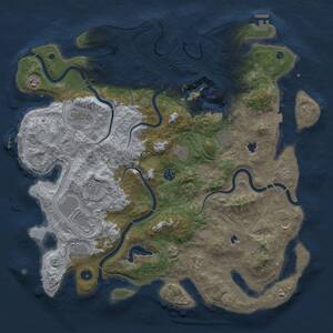 Thumbnail Rust Map: Procedural Map, Size: 4500, Seed: 926408005, 17 Monuments