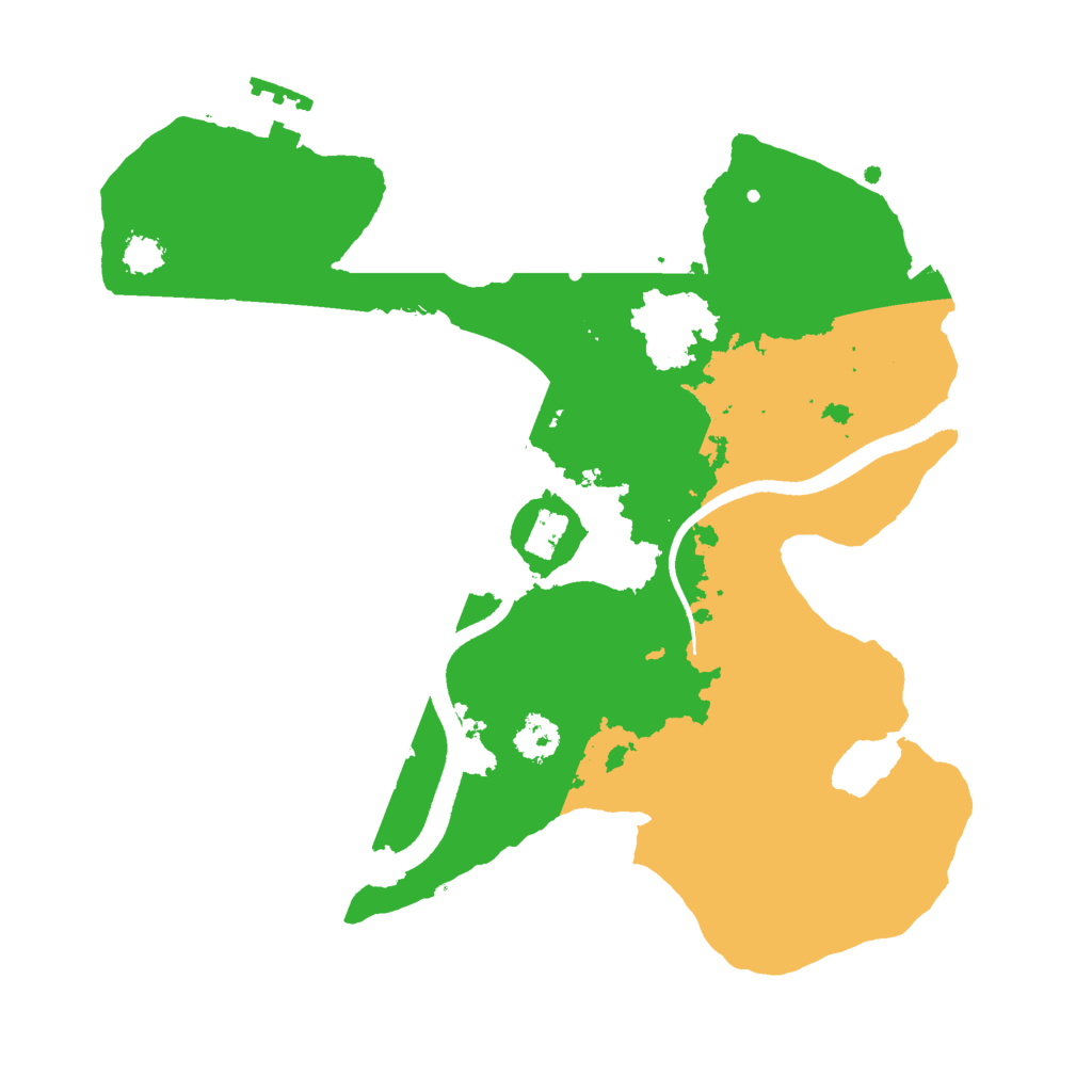 Biome Rust Map: Procedural Map, Size: 2500, Seed: 127493045