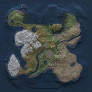 Thumbnail Rust Map: Procedural Map, Size: 2500, Seed: 127493045, 8 Monuments