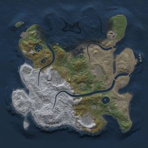 Thumbnail Rust Map: Procedural Map, Size: 3000, Seed: 90165923, 12 Monuments