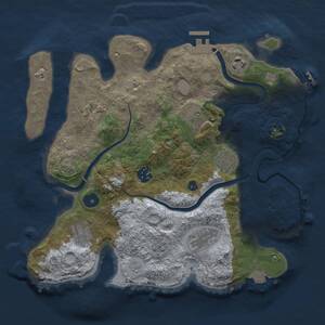 Thumbnail Rust Map: Procedural Map, Size: 3250, Seed: 1615830591, 14 Monuments