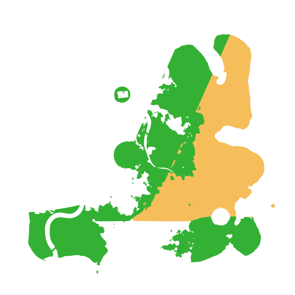 Biome Rust Map: Procedural Map, Size: 3000, Seed: 13661