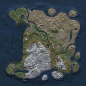 Thumbnail Rust Map: Procedural Map, Size: 3650, Seed: 92472849, 16 Monuments