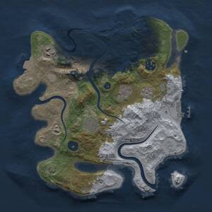 Thumbnail Rust Map: Procedural Map, Size: 3000, Seed: 79941861, 11 Monuments