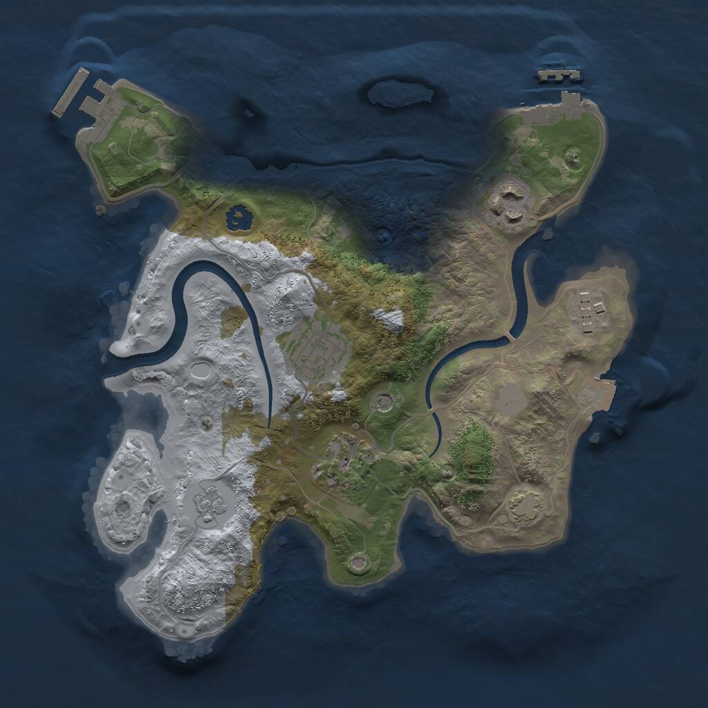 Rust Map: Procedural Map, Size: 2600, Seed: 798465123, 10 Monuments