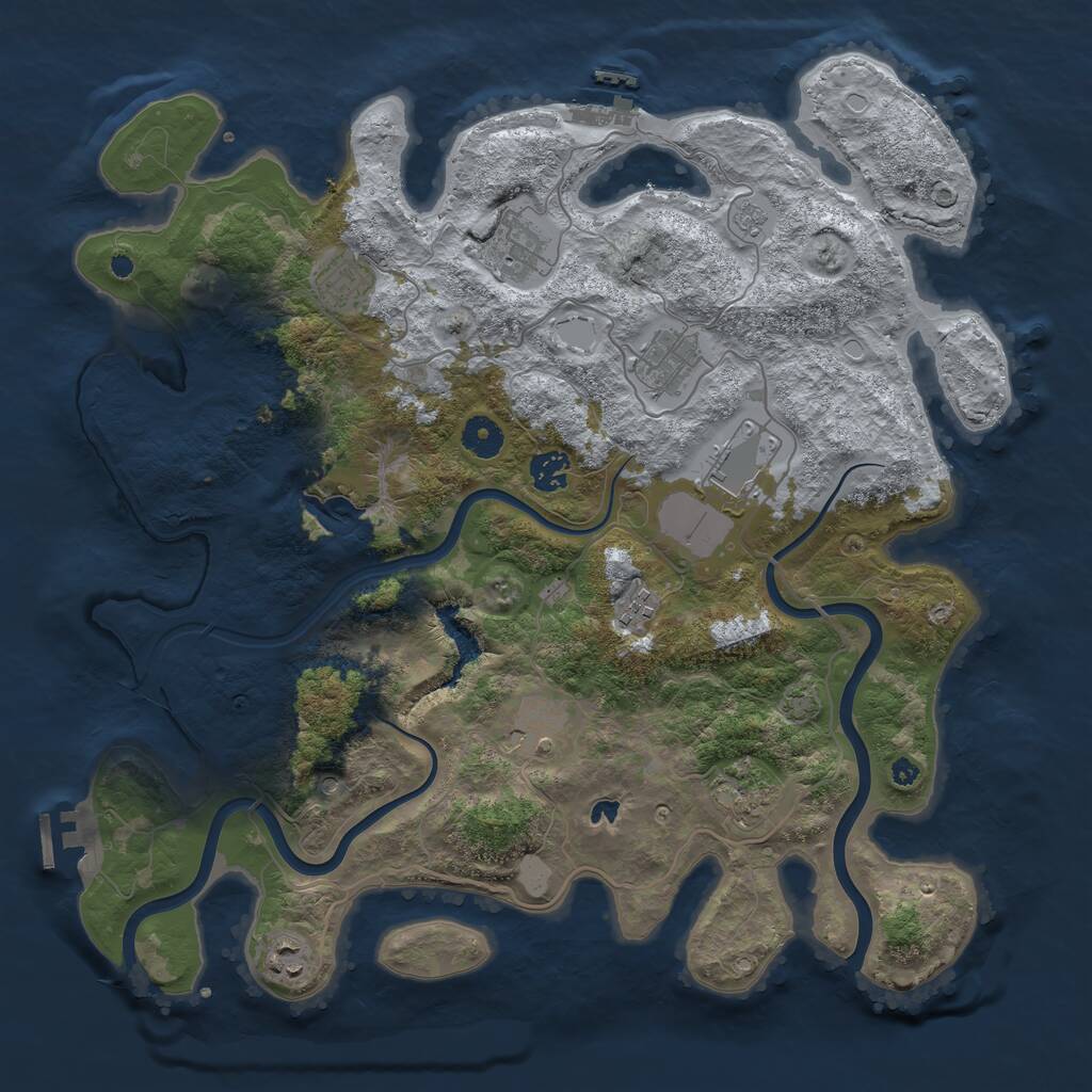 Rust Map: Procedural Map, Size: 4000, Seed: 93552738, 15 Monuments