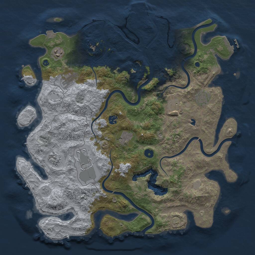 Rust Map: Procedural Map, Size: 4200, Seed: 46837259, 15 Monuments