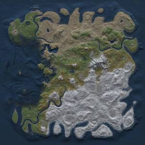 Thumbnail Rust Map: Procedural Map, Size: 5000, Seed: 382435869, 17 Monuments