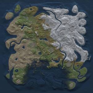 Thumbnail Rust Map: Procedural Map, Size: 4500, Seed: 2124955456, 16 Monuments