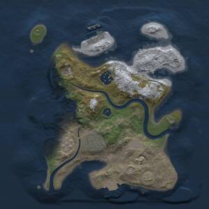 Thumbnail Rust Map: Procedural Map, Size: 2500, Seed: 108543595, 8 Monuments