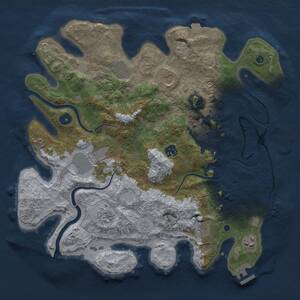 Thumbnail Rust Map: Procedural Map, Size: 3800, Seed: 5102025, 15 Monuments
