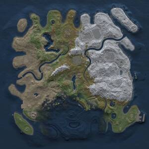 Thumbnail Rust Map: Procedural Map, Size: 4000, Seed: 762940040, 15 Monuments