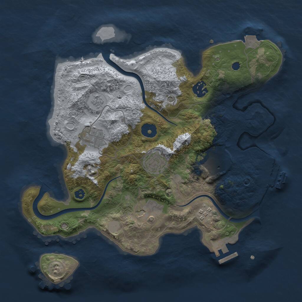 Rust Map: Procedural Map, Size: 3000, Seed: 151225333, 11 Monuments