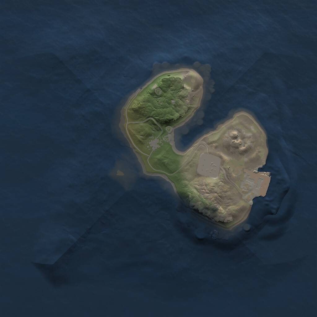 Rust Map: Procedural Map, Size: 1500, Seed: 2343523, 1 Monuments