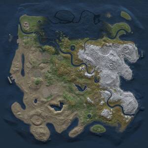 Thumbnail Rust Map: Procedural Map, Size: 4250, Seed: 2071568266, 15 Monuments