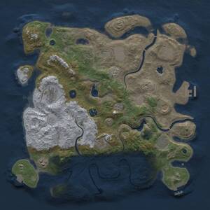 Thumbnail Rust Map: Procedural Map, Size: 4000, Seed: 1114442967, 16 Monuments