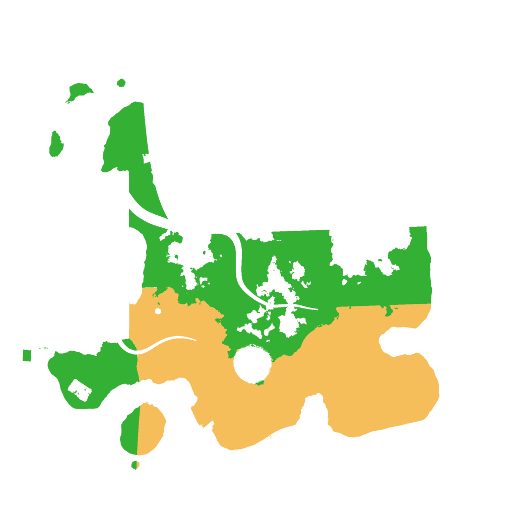 Biome Rust Map: Procedural Map, Size: 2500, Seed: 23523