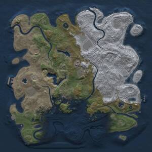 Thumbnail Rust Map: Procedural Map, Size: 4250, Seed: 496106828, 17 Monuments