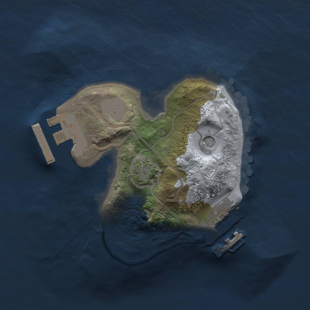 Rust Map: Procedural Map, Size: 1500, Seed: 997579, 5 Monuments