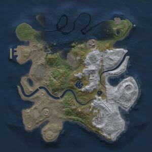 Thumbnail Rust Map: Procedural Map, Size: 3000, Seed: 382815831, 11 Monuments