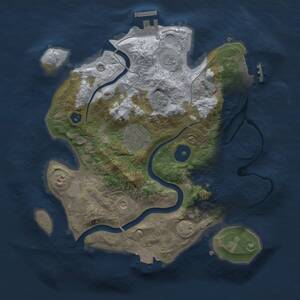 Thumbnail Rust Map: Procedural Map, Size: 2700, Seed: 1759752091, 8 Monuments