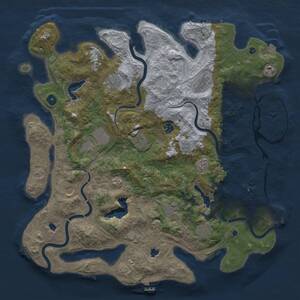 Thumbnail Rust Map: Procedural Map, Size: 4500, Seed: 819123778, 16 Monuments