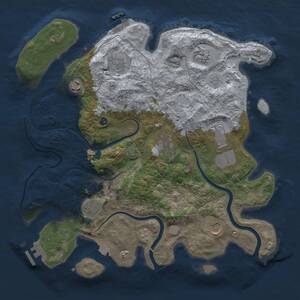Thumbnail Rust Map: Procedural Map, Size: 3750, Seed: 2029738739, 14 Monuments