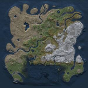 Thumbnail Rust Map: Procedural Map, Size: 4500, Seed: 481099850, 17 Monuments