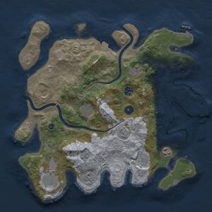 Thumbnail Rust Map: Procedural Map, Size: 3600, Seed: 740566383, 14 Monuments