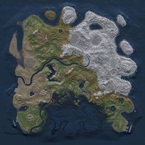 Thumbnail Rust Map: Procedural Map, Size: 4000, Seed: 11874988, 14 Monuments