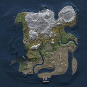 Thumbnail Rust Map: Procedural Map, Size: 3000, Seed: 2025100615, 12 Monuments