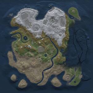 Thumbnail Rust Map: Procedural Map, Size: 3500, Seed: 355354828, 13 Monuments