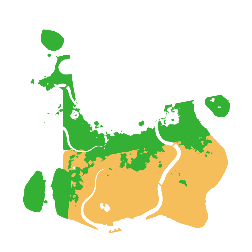 Biome Rust Map: Procedural Map, Size: 3000, Seed: 7410