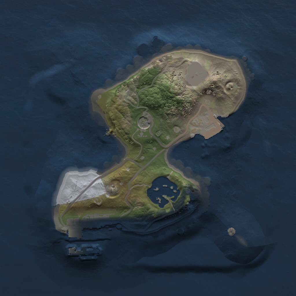 Rust Map: Procedural Map, Size: 1500, Seed: 46831553, 4 Monuments