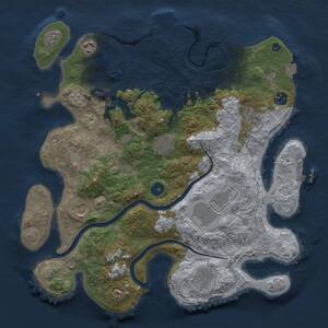 Thumbnail Rust Map: Procedural Map, Size: 3750, Seed: 1520008330, 14 Monuments