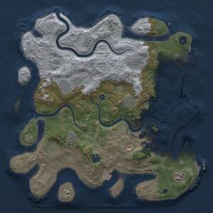 Thumbnail Rust Map: Procedural Map, Size: 3800, Seed: 914571210, 15 Monuments
