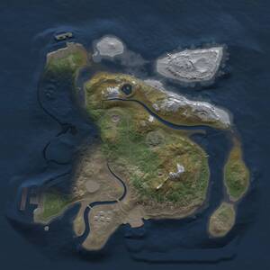 Thumbnail Rust Map: Procedural Map, Size: 2450, Seed: 1714577779, 6 Monuments