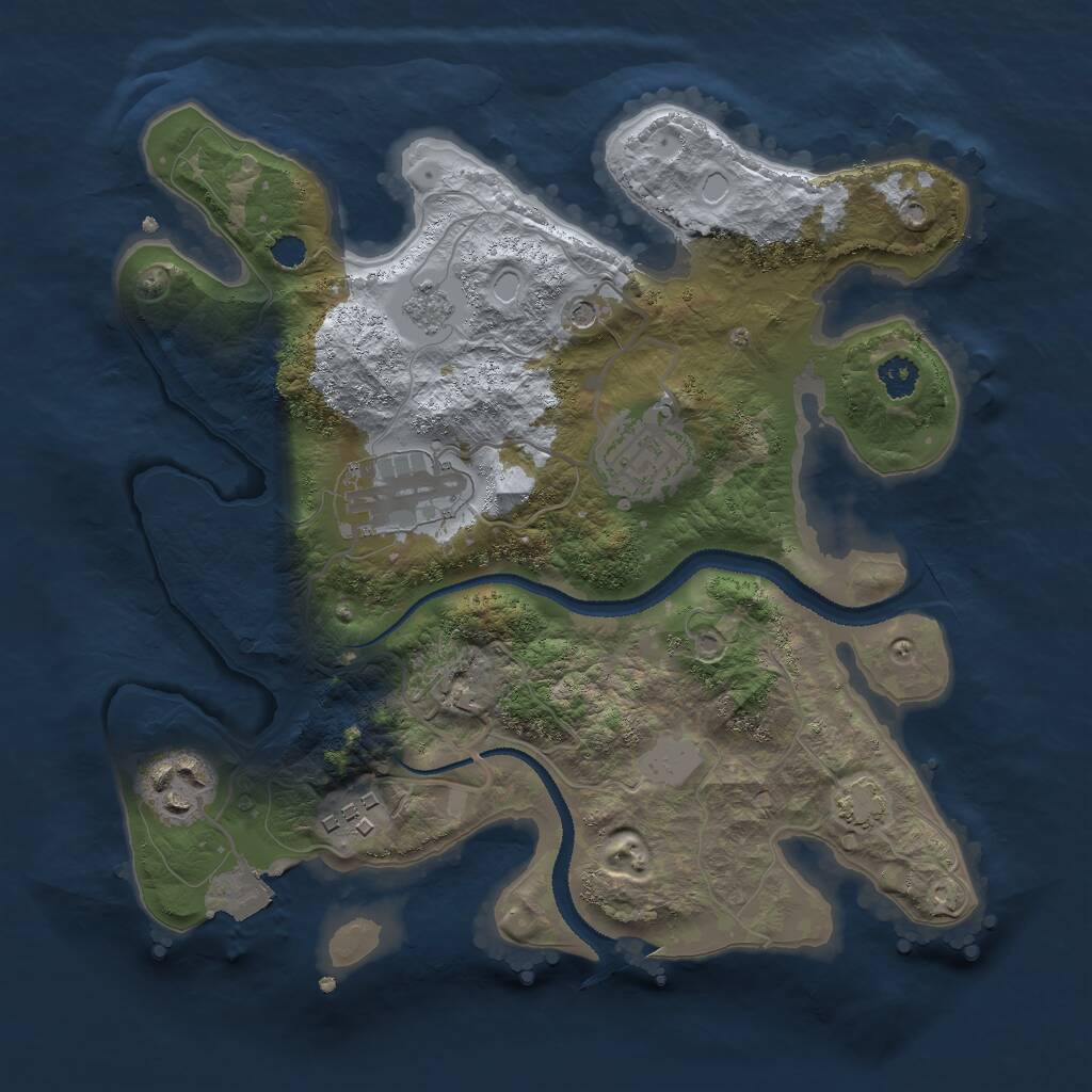 Rust Map: Procedural Map, Size: 2700, Seed: 254, 8 Monuments