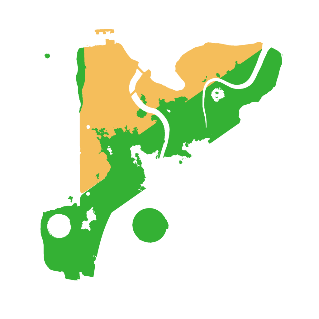 Biome Rust Map: Procedural Map, Size: 2500, Seed: 823549604