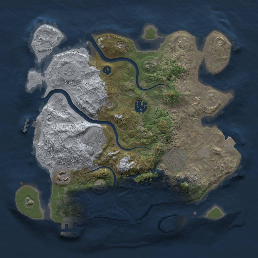 Rust Map: Procedural Map, Size: 3000, Seed: 12582, 11 Monuments