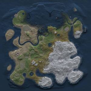 Thumbnail Rust Map: Procedural Map, Size: 3400, Seed: 13658941, 13 Monuments