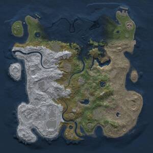 Thumbnail Rust Map: Procedural Map, Size: 4000, Seed: 45672, 16 Monuments