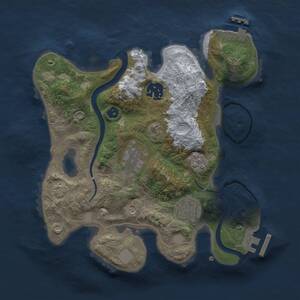 Thumbnail Rust Map: Procedural Map, Size: 2600, Seed: 2000435853, 9 Monuments