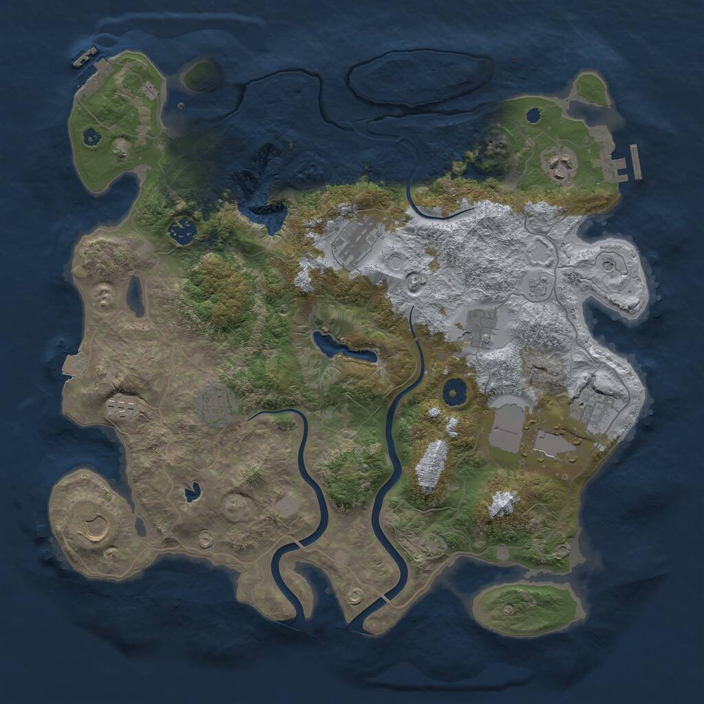 Rust Map: Procedural Map, Size: 4000, Seed: 872513708, 15 Monuments