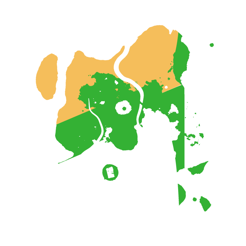 Biome Rust Map: Procedural Map, Size: 2500, Seed: 421951